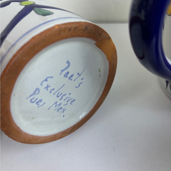 Mexican Mug talavera Mug Large , Talavera Puebo Tea/Coffee 6 inch tall set of 3 - Picture 5 of 5